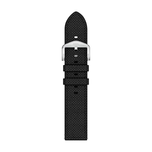 Montre homme Fossil bracelet noir S221527 finition haut de gamme