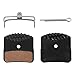 Disc Brake Pads with Aluminium Alloy Back Plate, Copper Base Metal, and Cooling Fins for Mountain Bikes — Compatible with BR-M8020/M820/M9120/M8120/M7210/M8110/M7110/R9170/R8070(A for H03A)