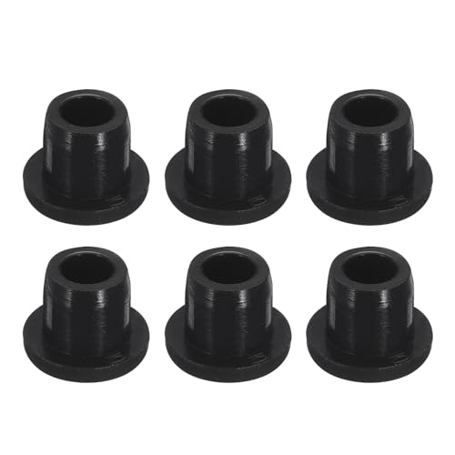 Image of uxcell 6 Pieces Black Plug Holes, H10 Waterproof Rubber Button Plug for 10mm / 0.39 inch Hole