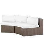 Patioco Lounge Set Severo Rund Dunkelbraun-Weiß