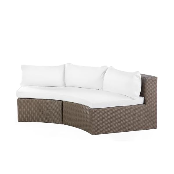 Patioco Lounge Set Severo Rund Dunkelbraun-Weiß