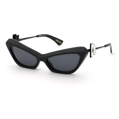 Gafas de sol de mujer Nina Ricci acetato negro brillante De Rigo Vision 140x16
