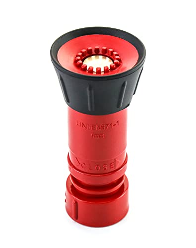 Qwork Fire Hose Nozzle, 1" Heavy Duty Npsh/Npt Thermoplastic Constant Flow Fog Nozzle, Fire Equipment #TOP1
