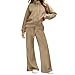 ZGHQHCDRH Lounge Sets For Women Comfiest Airport Outfits Matching Two Piece Sets For Women Mock Neck Sweatsuits Matching Loungewear Plus Size Fall Fashion Travel Outfits Women'S Clothing (Khaki/S)