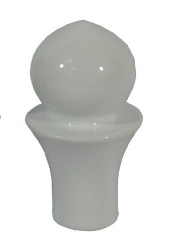 Urbanest Toledo Lamp Finial, Glossy White, 2 1/6-Inch Tall #TOP9