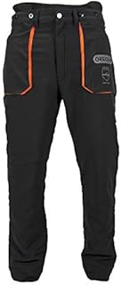 Oregon Typ A Klasse 1 (20 m/s) Yukon leichte Schnittschutzhose für Herren, Bundhose, für Arbeiten mit der Kettensäge, schwarz, Größe M (46-48), 295438