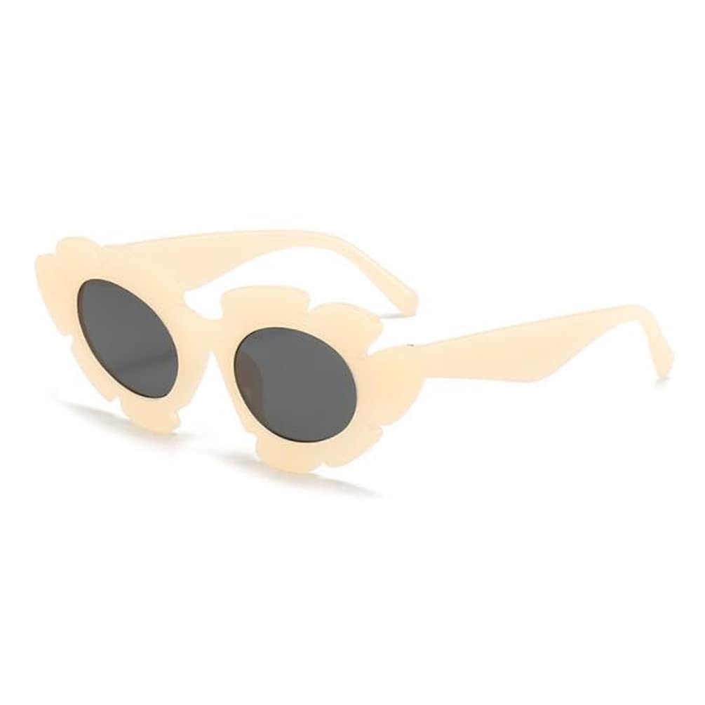 Personalized Petal Sunglasses Round Lenses Sunglasses Sunscreen Glasses for Men and Women