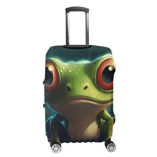 Cartoon Frog Luggage Cover, Washable Elastic Suitcase Cover Protector Fit 18-32 Inch Luggage4