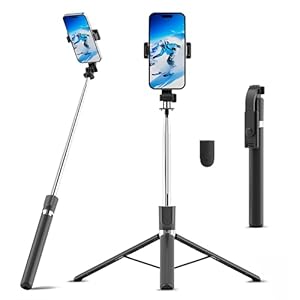 67″ Phone Tripod, Selfie Stick Tripod with Remot, 360° Rotate Lightweight Portable Tripod Stand for Video Recording/Photo/Vlog, Travel Tripod for Cell Phone Tripod Compatible with iPhone & Android
