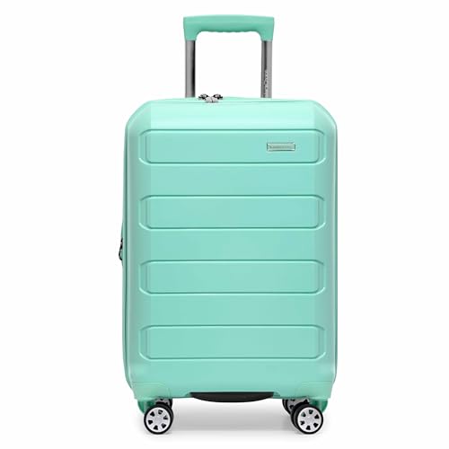 Traveler's Choice Pagosa Indestructible Hardshell Expandable Spinner Luggage, Mint, 2-Piece Set (22/26)2