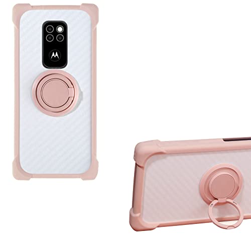 Coque pour Motorola Defy 2021 Coque Compatible avec Motorola Defy 2021 Coque Étui Support de Bague métallique 360° en PC + Silicone CSKB-Fen