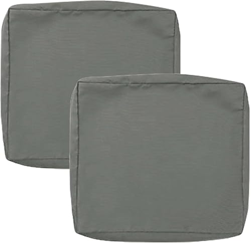 Housse De Coussin Exterieur Impermeable pour Salon De Jardin, Lots De 2/4 Housse Assise Salon De Jardin avec Fermeture Éclair, Amovibles pour Intérieur Et...