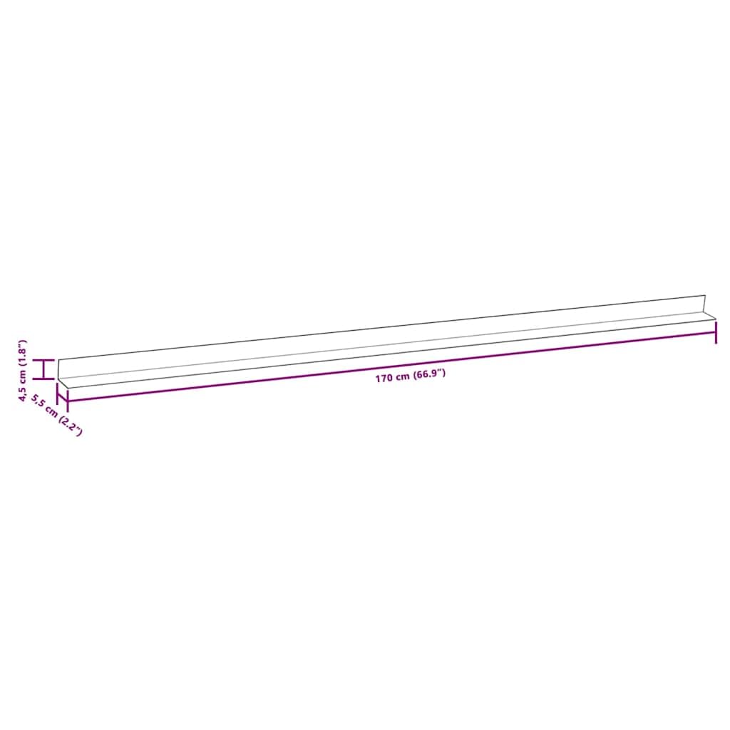 vidaXL Molduras Angulares 5 uds, Perfiles en Forma de Ángulo, Remates de Esquina de Tarima, Bordes Cantoneras para Terraza, WPC Gris 170 cm