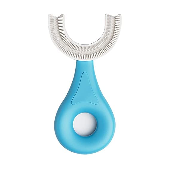 RICH BELLS U Shape Toothbrush Kids Cleaning Brush, Food Grade Soft Silicone Brush Head for Kids Children Infant Toothbrush(1-PC)-image-36