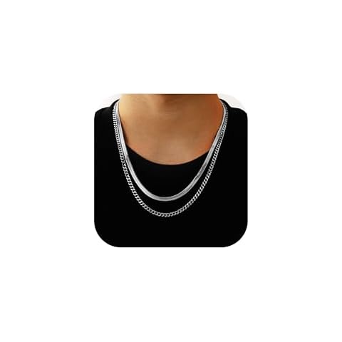 Aretas Layered Silver Chain Necklaces Set Cover