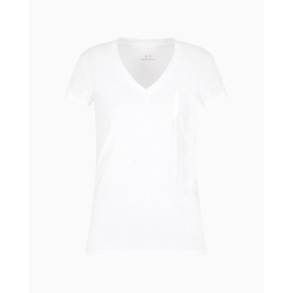 Arte Sella, V Neck, Tonal Logo Lettering T-Shirt Donna