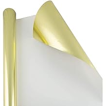 JAM Paper Gift Wrap - Metallic Wrapping Paper - 25 Sq Ft - Gold Foil - Roll Sold Individually