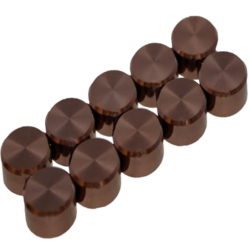 Image of RiseOm Brass Round Mirror Cap,Screws Cap Cover /Nails Decorative /Mirror Nail Decorative Cover (Pack of 10, 12mm-Rose Gold)