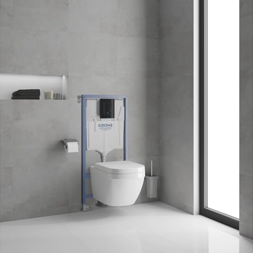Marco de inodoro GROHE Rapid SL de 1,13m con cisterna GD 2 y placa negra 3