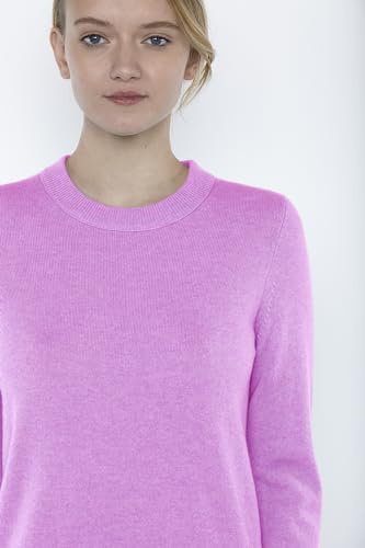 Image of JENNIE LIU Women's 100% Pure Cashmere Crew Neck Sweater, Tight Knit Cozy Soft Hand Washable Long Sleeve Pullover
