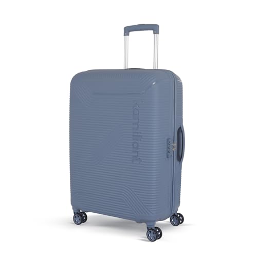 Image of American Tourister PP Kamiliant By Nexus with Combination Lock & 8 Wheel 2Pc Set (Small + Large) & Internal Organiser, Hard Suitcase for Travel /Trolley Bag with Double Wheel- Blue (Blue Fin),79 cm