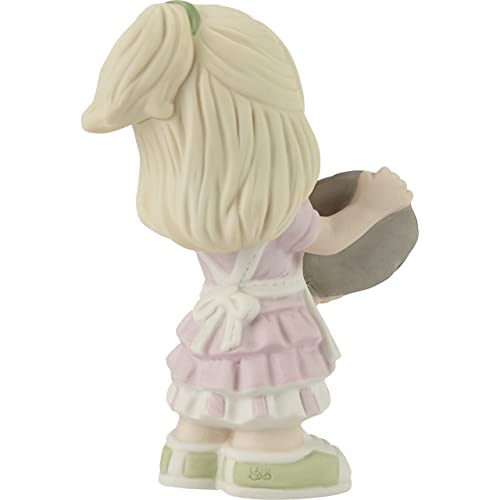 Precious Moments Girl with Painted Rock Figurine - Blonde