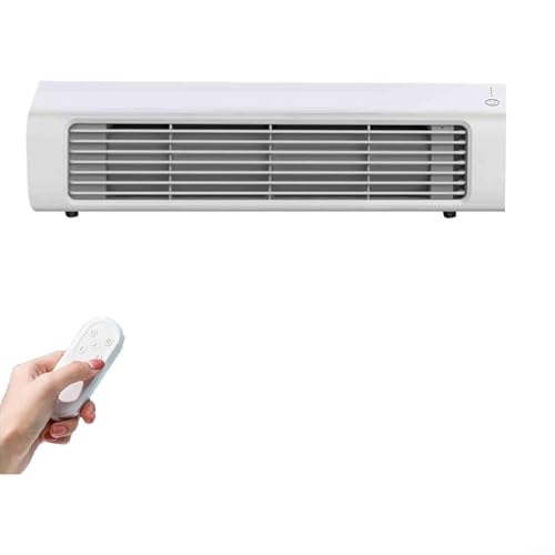 EffiFish Aire acondicionado montado en la pared, ventilador de aire acondicionado inalámbrico montado en la pared con control remoto, sin taladrar, perfecto para el hogar, la cocina y la oficina (aire