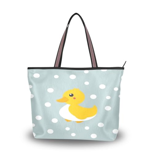 Cute Duck Pattern Shoulder Bags Large Handle Ladies Handbag