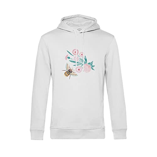 Sweat à capuche dessin abeille et fleur style minimaliste pour vos sorties décontractées