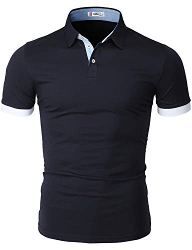 image for H2H Mens Casual Slim Fit Polo T-Shirts Basic Designed with Pointed Pat