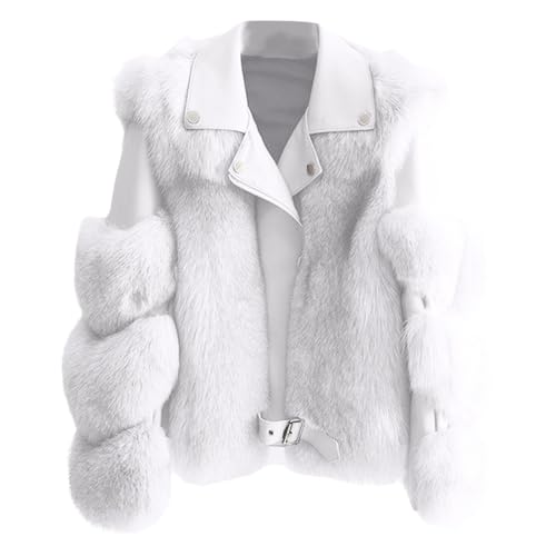 Veste d'hiver pour femme unie en peluche avec fermeture éclair et grande poche