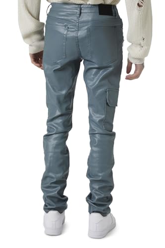 Forever 21 Men's Mid-Rise Cargo Skinny Jeans4