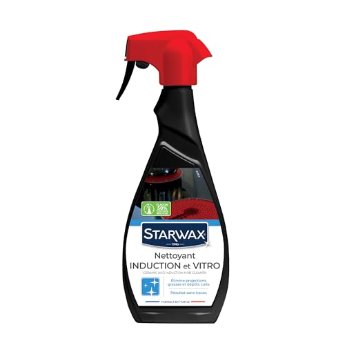 STARWAX Nettoyant Quotidien pour Vitrocéramique et Induction - 500ml -Idéal pour Nettoyer les Plaques en Vitrocéramique et Enduction - Le Support Brillant - Sans Trace