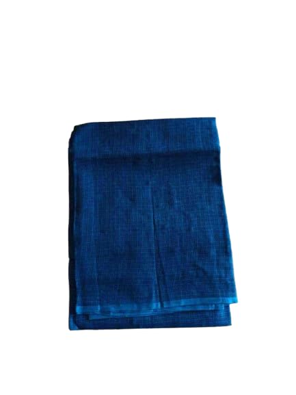 desi weave Indigo Plain Cotton Kota Doria Dupatta 2.4 meter x 0.9 meter-picture-39