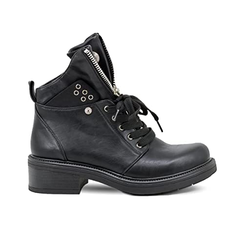 QUEEN HELENA Stivaletti Bassi con Tacco Anfibi