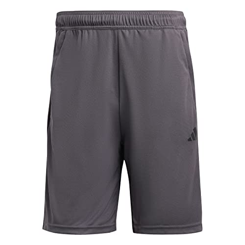 adidas Hombre Train Essentials Piqué 3-Stripes Training Shorts, grey five/black, S