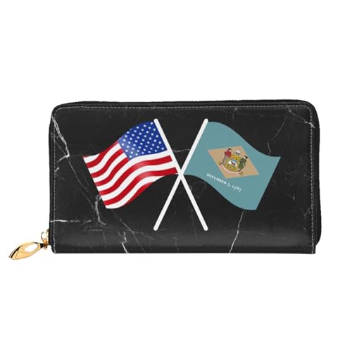 American And Delaware Flag Wallet Card Bag2