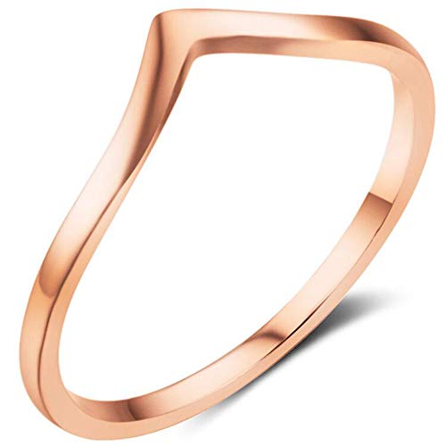 Jude Jewelers Stainless Steel Pointed Chevron Classical Simple Plain Statement Promise Ring  cover