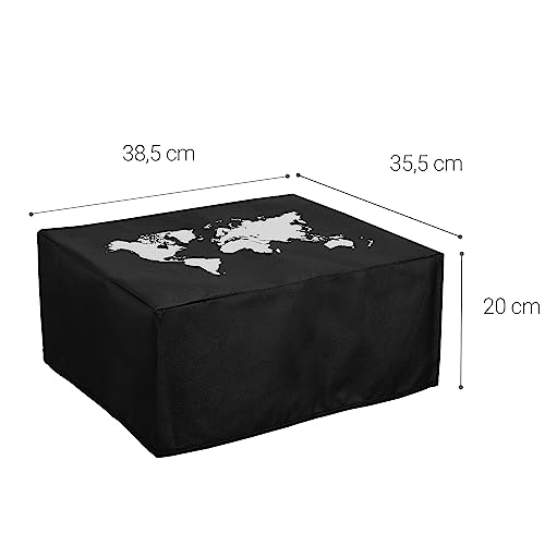 kwmobile Dust Cover Compatible with Epson EcoTank ET-2850 / EcoTank ET-2856 / Home XP-5200, Printer Case, White/Black - Image 3