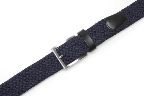 Image of Fabio Valenti Men's Stretch Belt Woven Braided Belt 1 3 /8 for Golf Pants | Solid Buckle, Casual Occasion, Everyday Dress, Handmade,Colorful,Gift