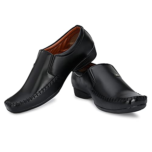 Image of Stylelure Synthetic Leather Formal Shoes for Men(Black)