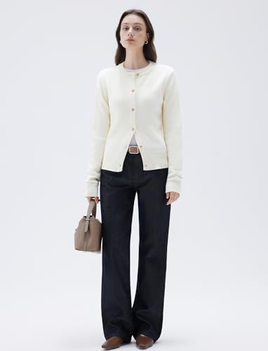 SUUKSESS Women Chunky Cashmere Cardigan Sweaters Trendy Fall Fashion Button Up Long Sleeve Knit Outfits4