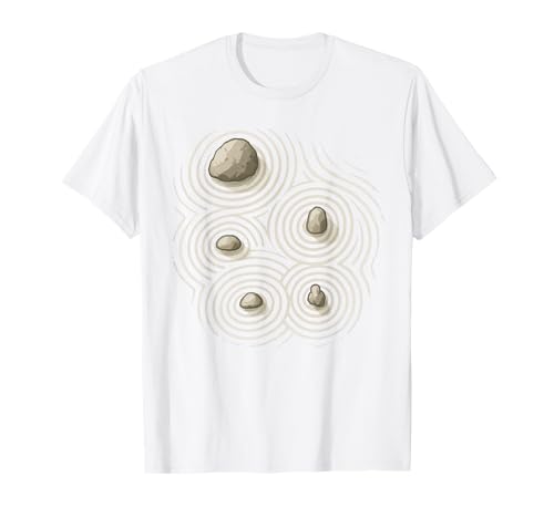 Japanese Zen Rock Garden Minimalist, Meditation Mindfulness T-Shirt