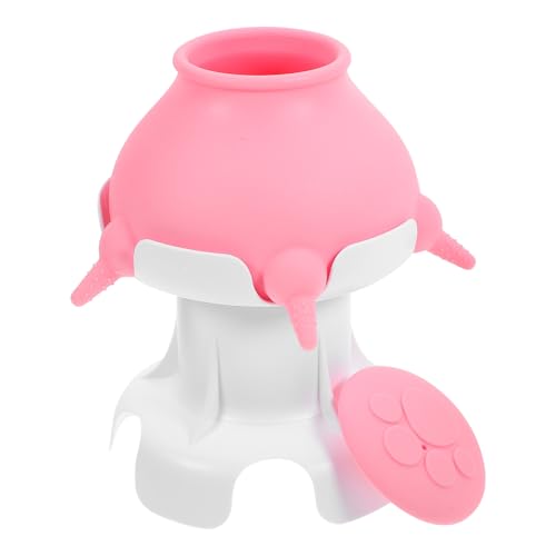 iplusmile Alimentador para Cachorros Silicona con Pezones Simulados Tazón con Soporte Estable Seguro y Portátil para Alimentación de Mascotas Pequeñas