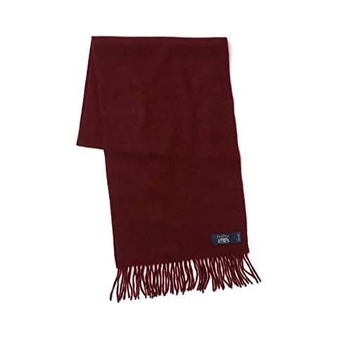 The Savile Row Company London Men's Luxury 100% Wool Scarf - Burgundy Cover