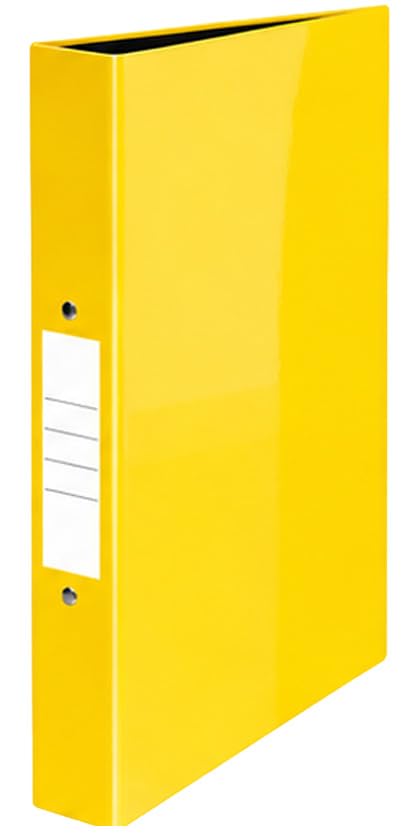 Nobel 25mm 2 Ring Polypropylene Gloss Binder A4 (1, Yellow)