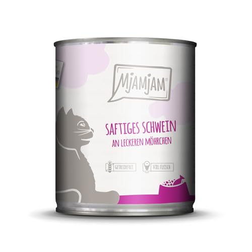 Produktbild von MjAMjAM Katzen Nassfutter Schwein & Möhrchen - 800 g