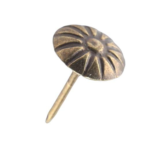 Yosoo Health Gear Tachuelas de tapicería de 100 Piezas, Clavos de tapicería, Clavos de Bronce para Muebles, Clavos Decorativos, Clavos, alfileres de Pulgar para sofá, sillón Cama(Verde 10 * 14 mm)