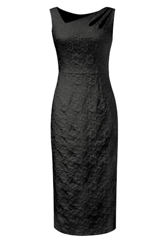 CHIC STAR Womens Embossed Jacquard Cut-Out Dress
