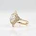 Drizzle Jewels 3 Ct Oval Cut Lab Created Diamond Halo Engagement Ring, 14K Yellow Gold Finish (White, 6.5)